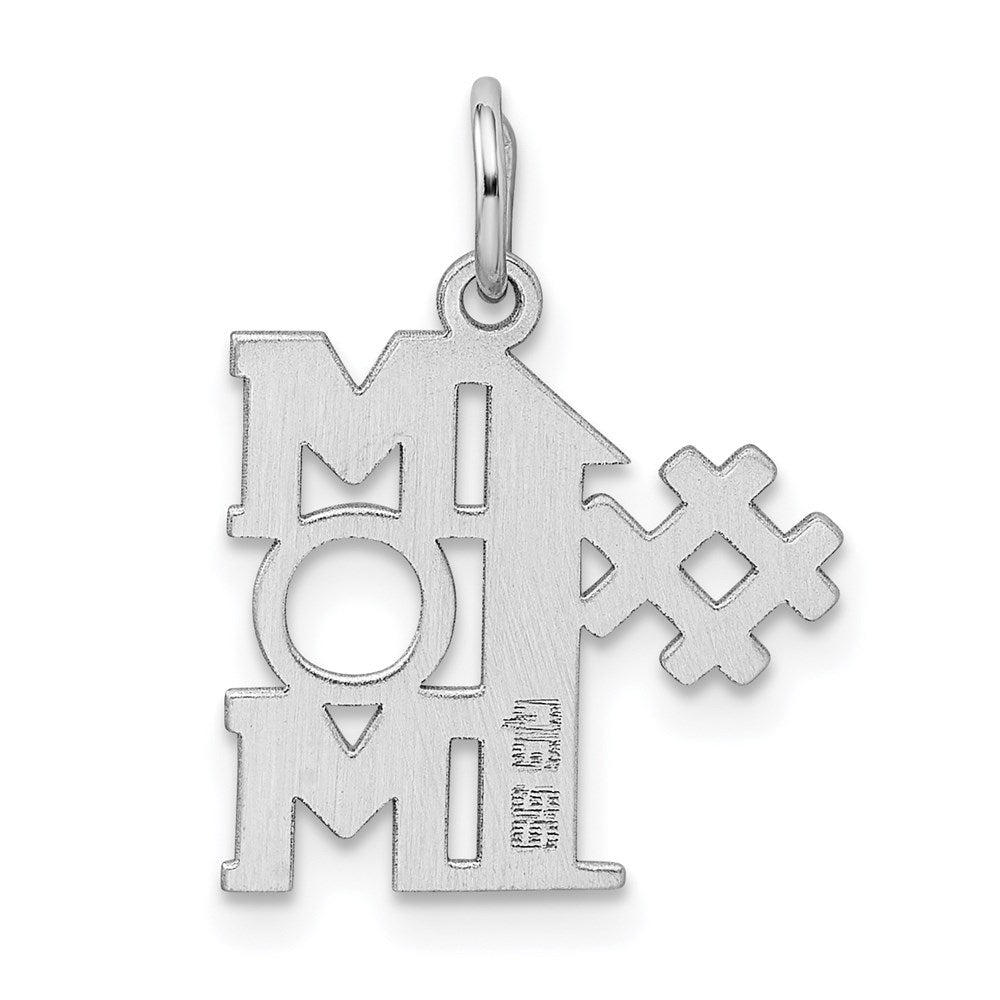Sterlingsilber Rhodiniert # 1 Mama Poliert Charm