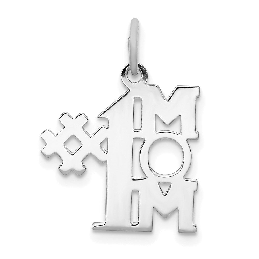 Sterlingsilber Rhodiniert # 1 Mama Poliert Charm
