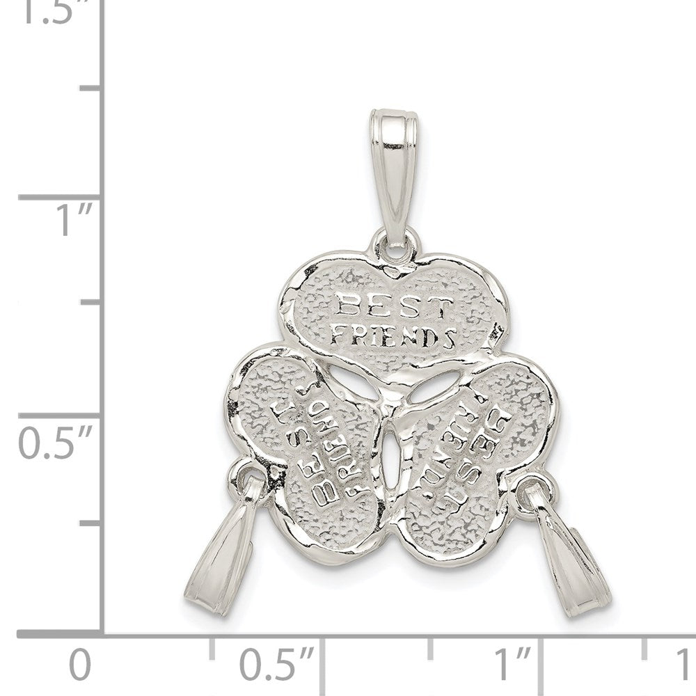 Sterlingsilber 3-piece Break Apart Beste Friends Charm