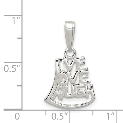 Sterlingsilber Leben, Liebe, Lachen Anhänger