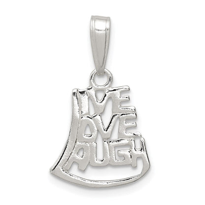 Sterlingsilber Leben, Liebe, Lachen Anhänger