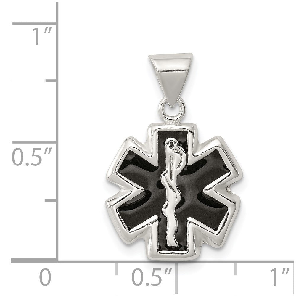 Sterlingsilber Emailliert Medizinisch Charm