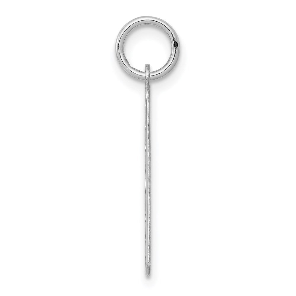 Sterlingsilber Rhodiniert Razor Blade Poliert Charm
