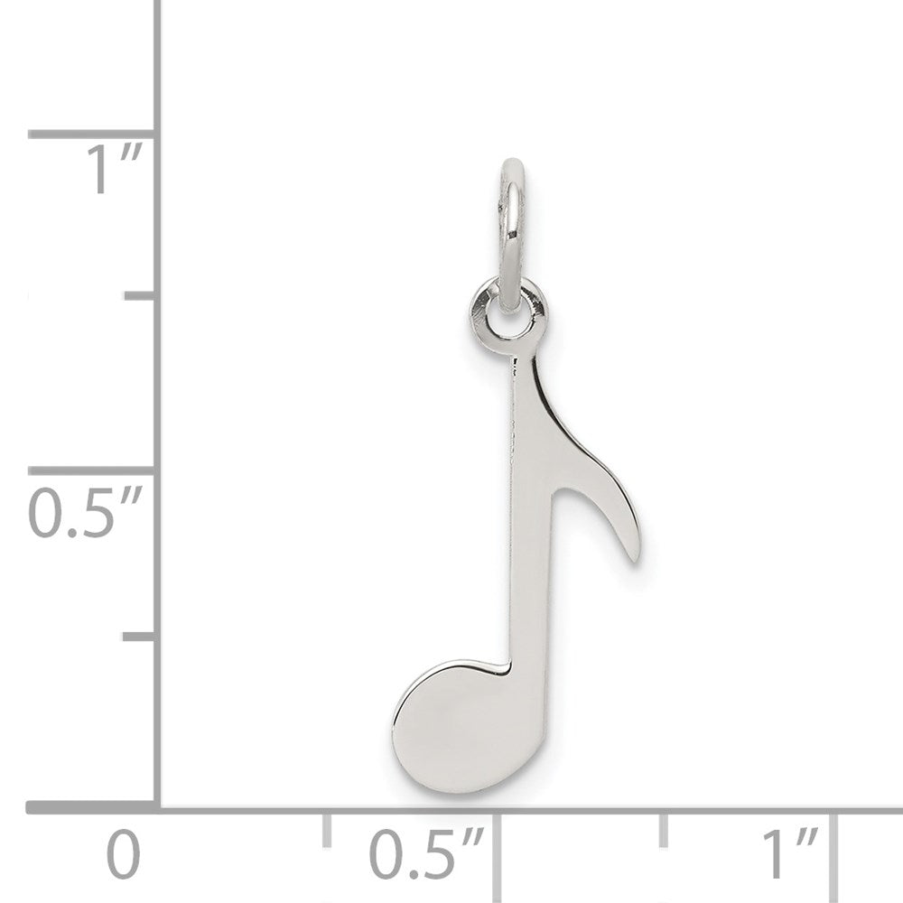 Sterlingsilber Rhodiniert Musical Note Poliert Charm