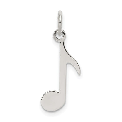 Sterlingsilber Rhodiniert Musical Note Poliert Charm