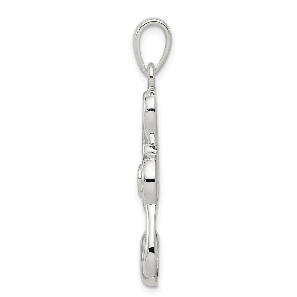 Sterlingsilber Noten Schlüssel Charm
