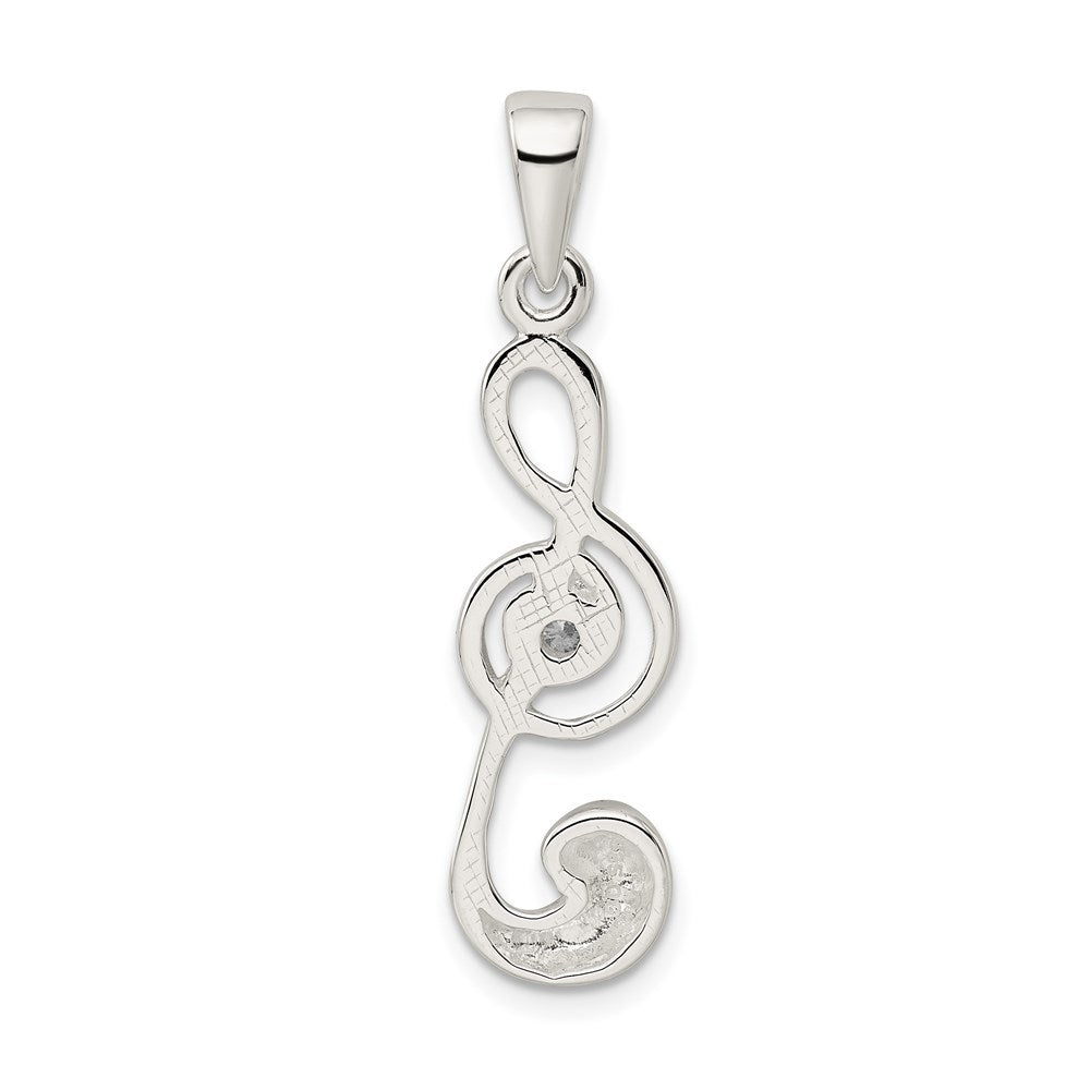 Sterlingsilber Noten Schlüssel Charm