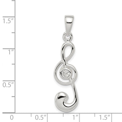 Sterlingsilber Noten Schlüssel Charm