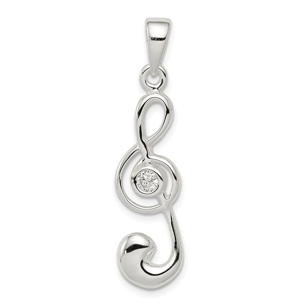 Sterlingsilber Noten Schlüssel Charm
