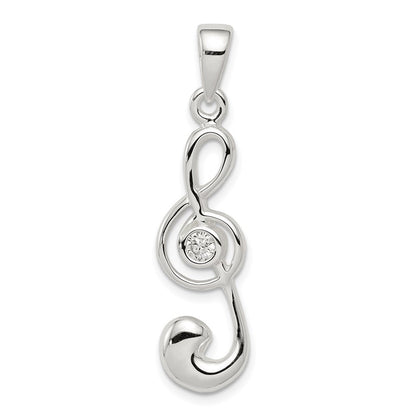 Sterlingsilber Noten Schlüssel Charm