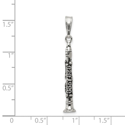 Sterlingsilber Antikisiert Clarinet Charm