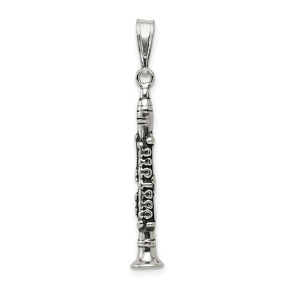 Sterlingsilber Antikisiert Clarinet Charm