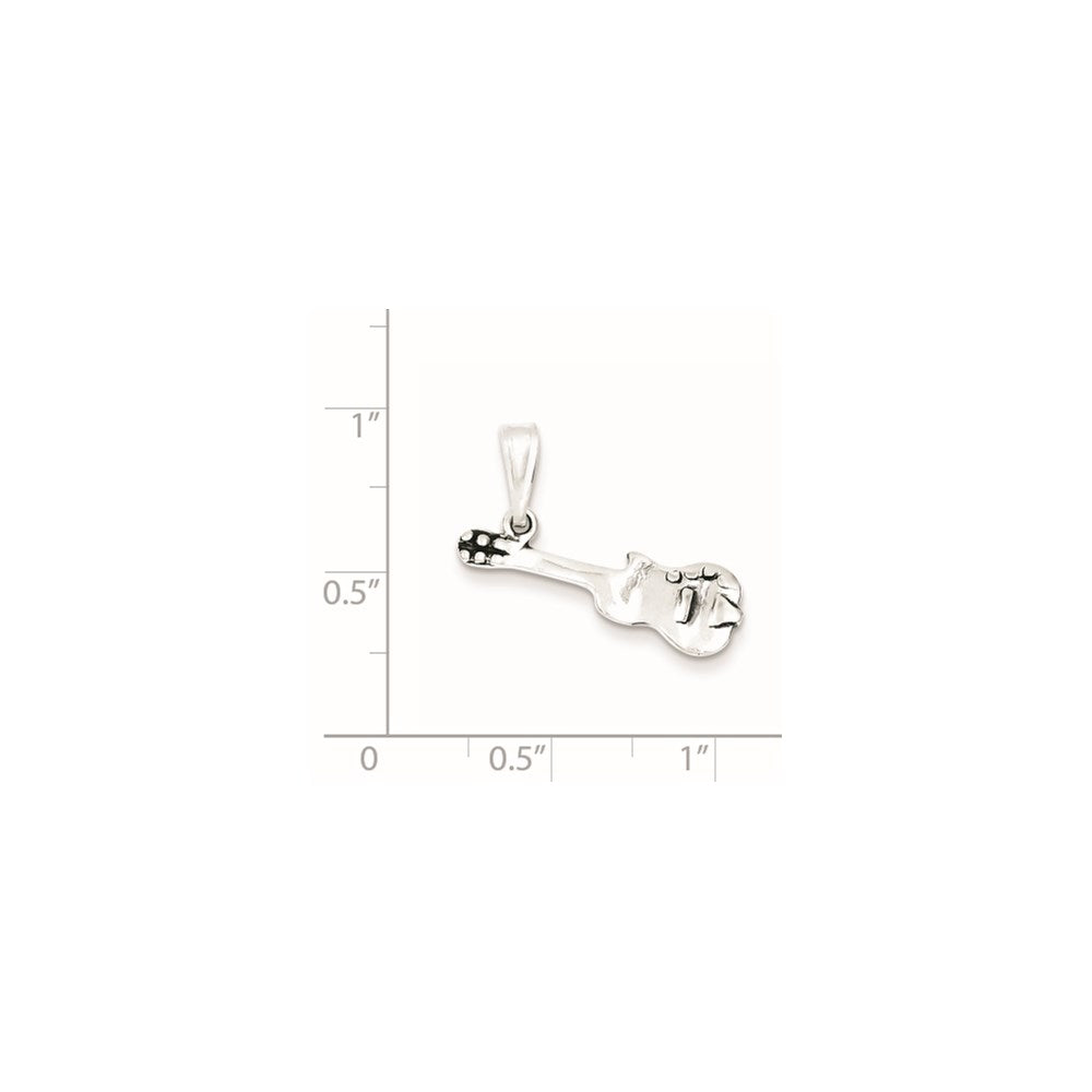Sterlingsilber Antikisiert Gitarre Charm