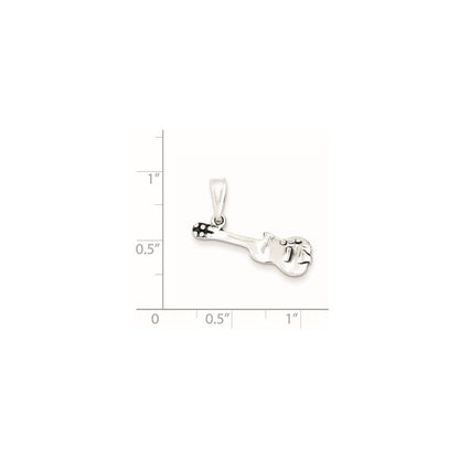 Sterlingsilber Antikisiert Gitarre Charm