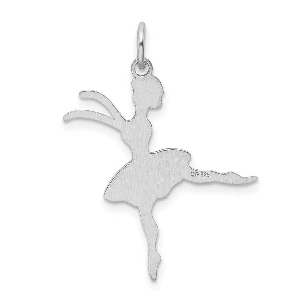Sterlingsilber Rhodiniert Ballerina Poliert Charm