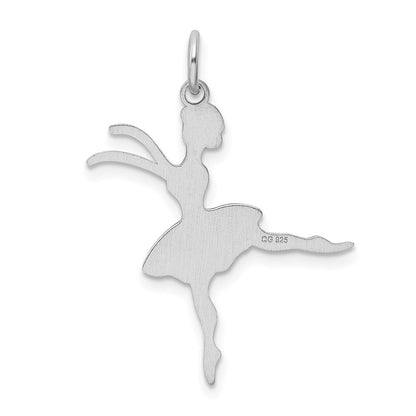 Sterlingsilber Rhodiniert Ballerina Poliert Charm