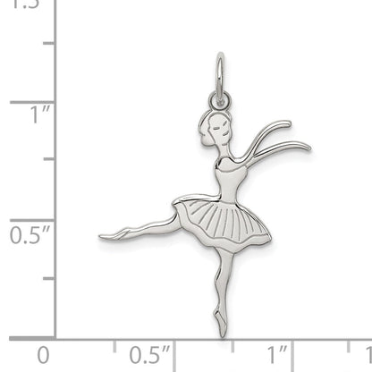 Sterlingsilber Rhodiniert Ballerina Poliert Charm