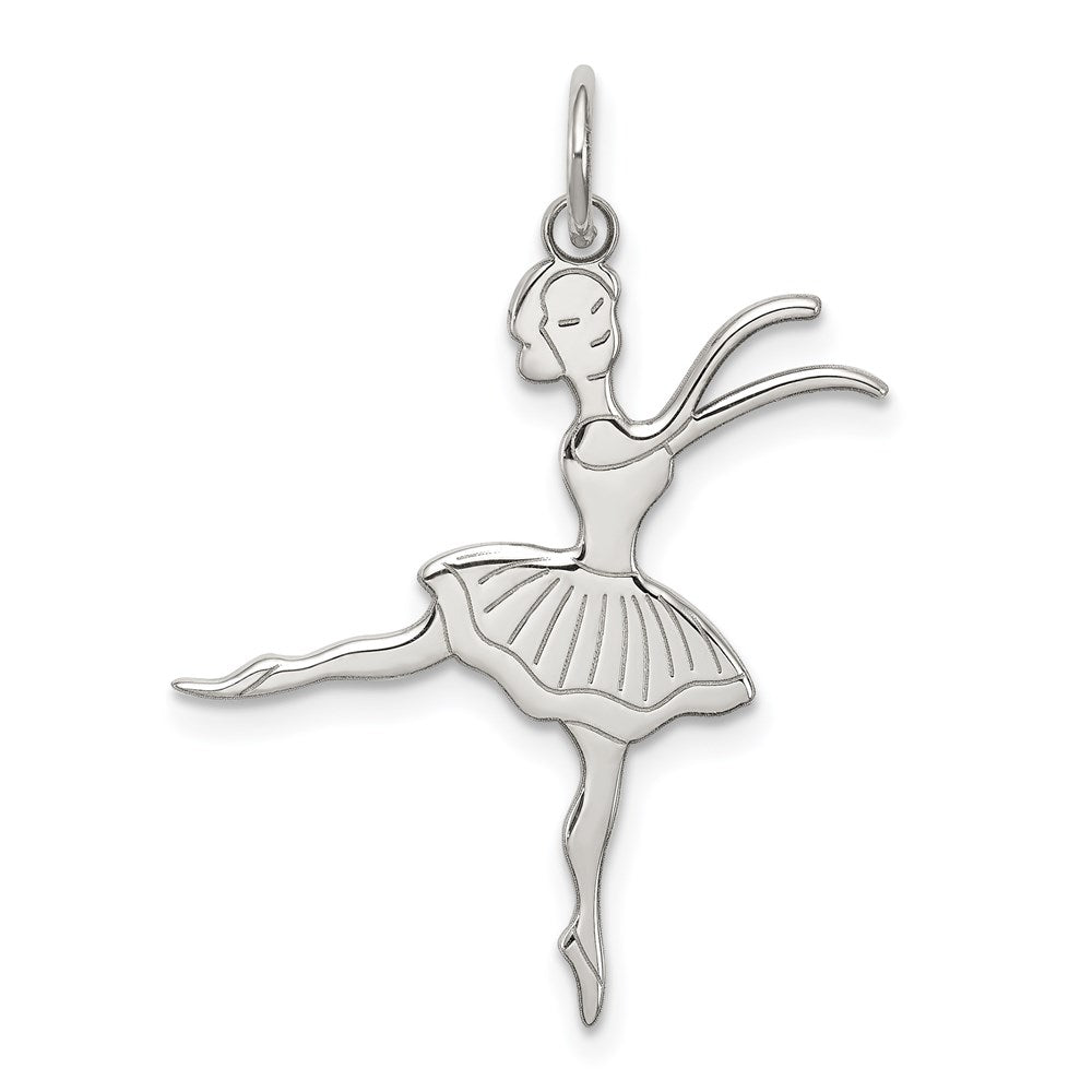 Sterlingsilber Rhodiniert Ballerina Poliert Charm