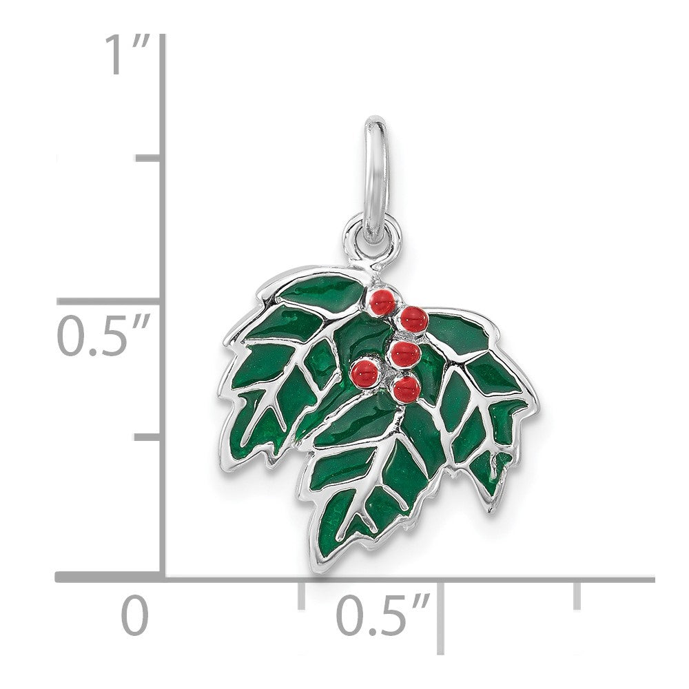Sterlingsilber Emailliert Holly Charm