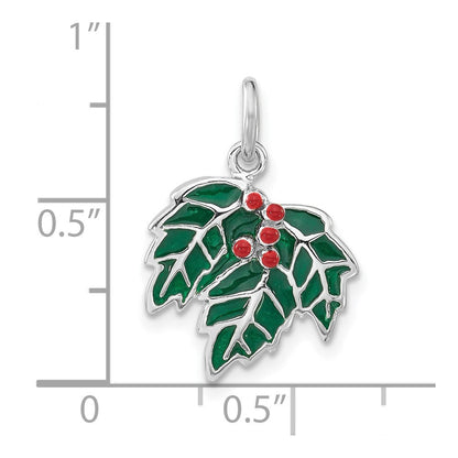 Sterlingsilber Emailliert Holly Charm