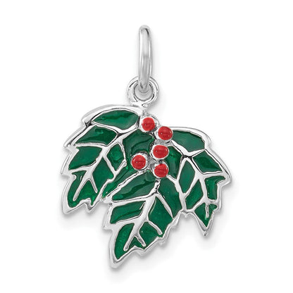 Sterlingsilber Emailliert Holly Charm
