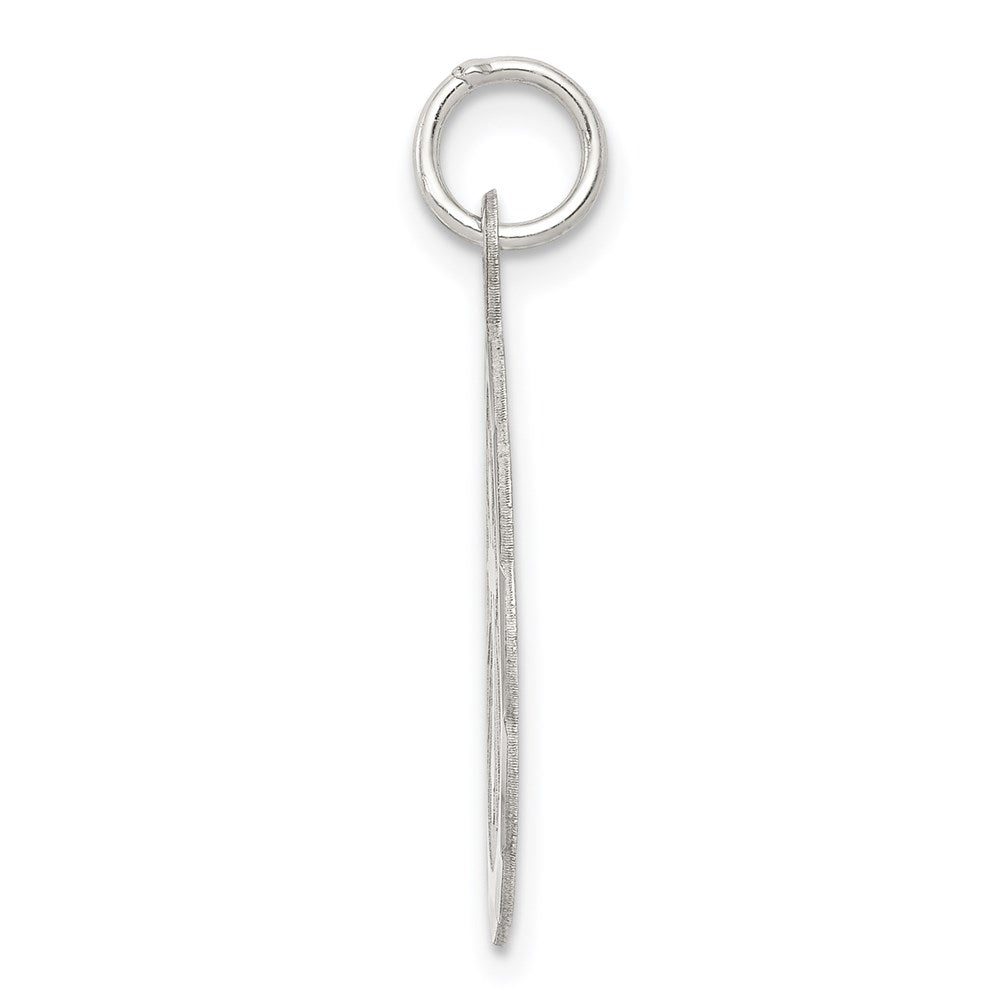 Sterlingsilber Rhodiniert Kreuz Plättchen Charm