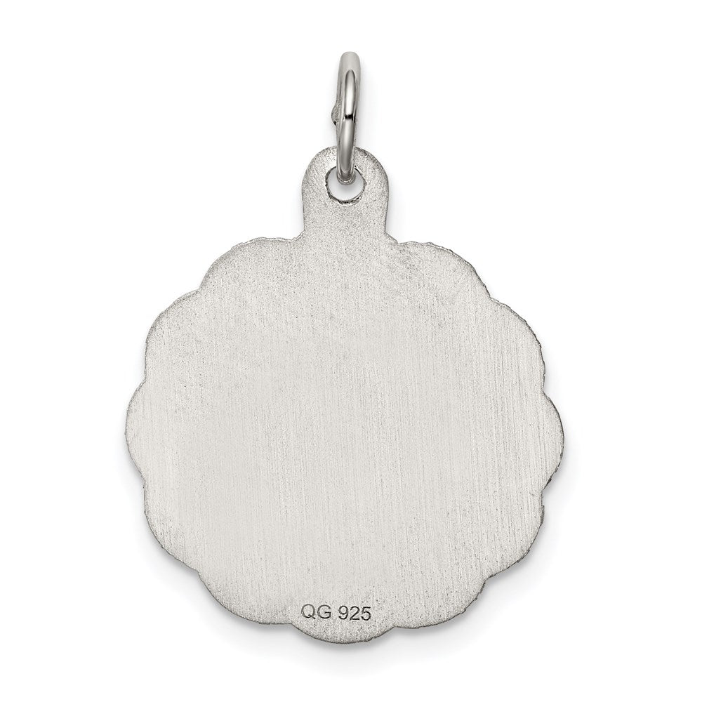 Sterlingsilber Rhodiniert Kreuz Plättchen Charm