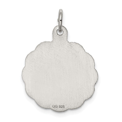 Sterlingsilber Rhodiniert Kreuz Plättchen Charm