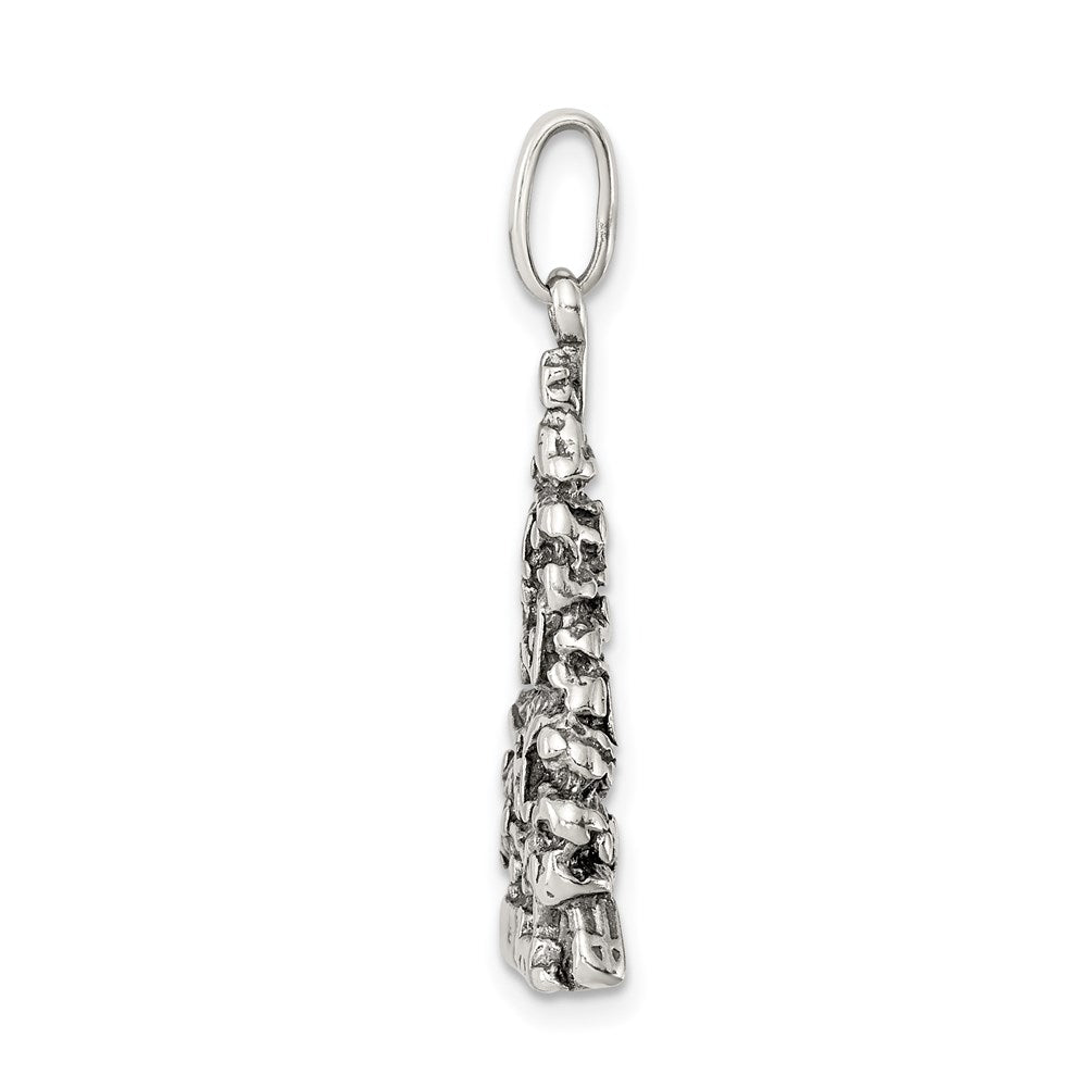 Sterlingsilber Antikisiert Weihnachten Baum Charm