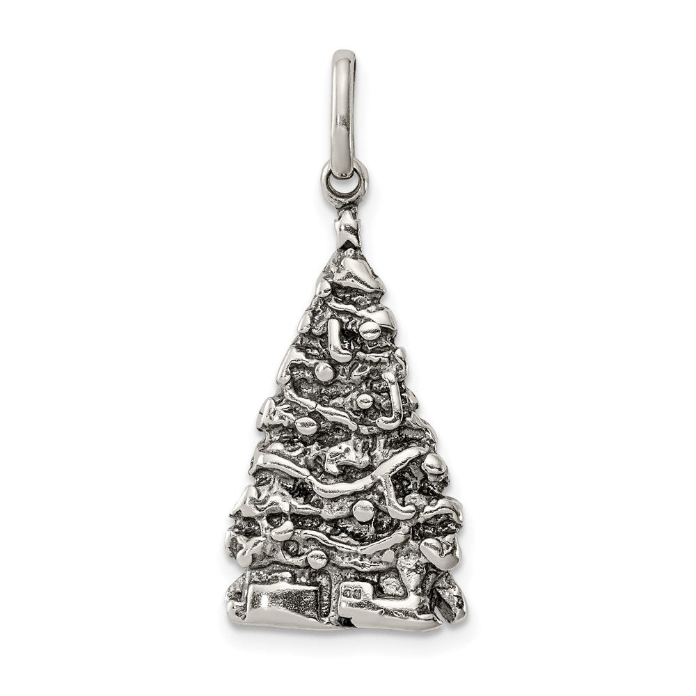 Sterlingsilber Antikisiert Weihnachten Baum Charm