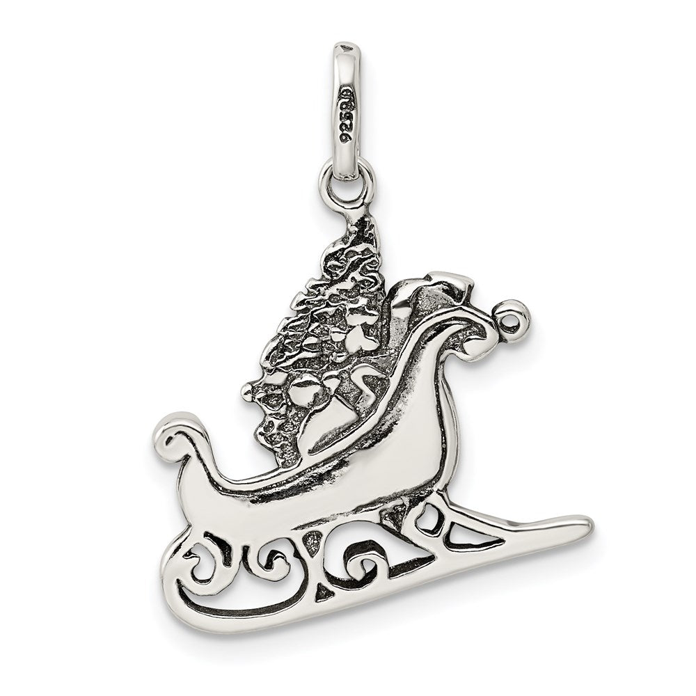Sterlingsilber Antikisiert Sleigh Charm