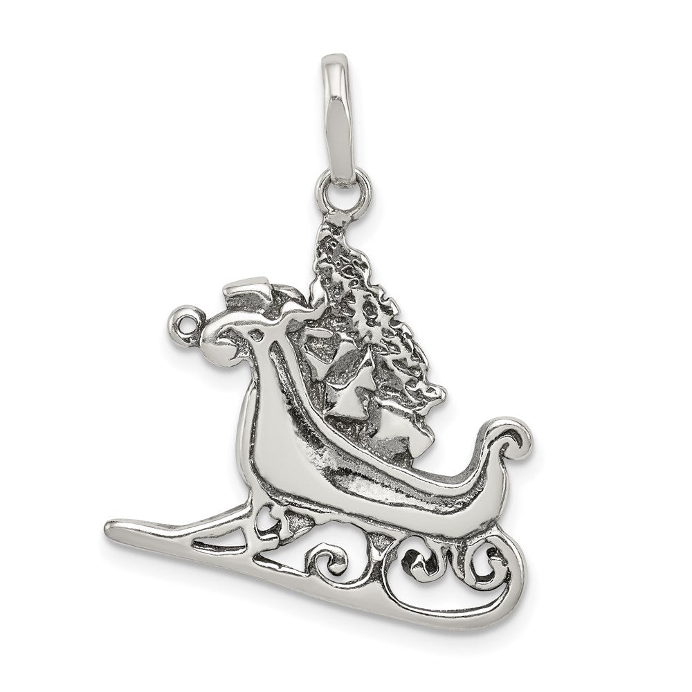 Sterlingsilber Antikisiert Sleigh Charm