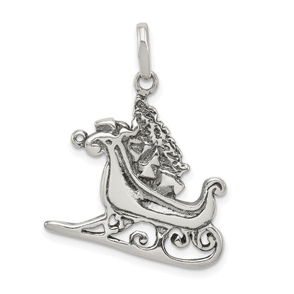 Sterlingsilber Antikisiert Sleigh Charm