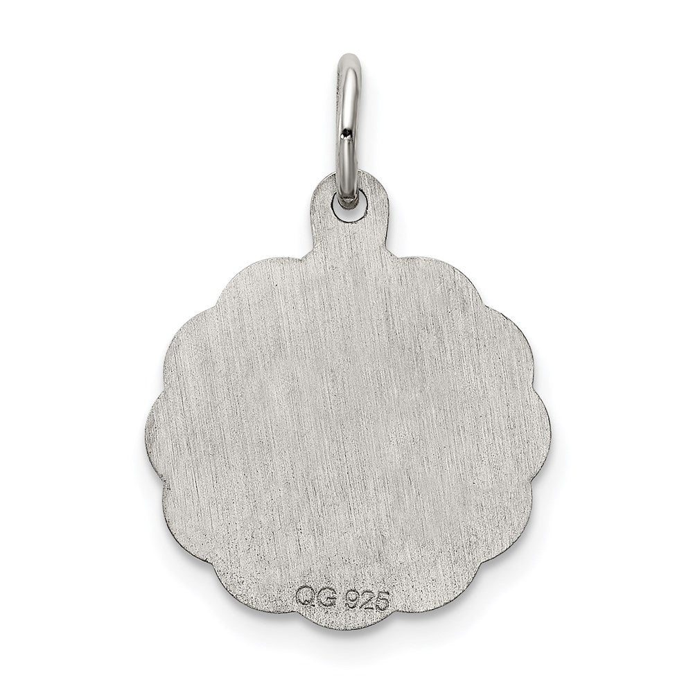 Sterlingsilber Rhodiniert St. Christopher Medaille Charm