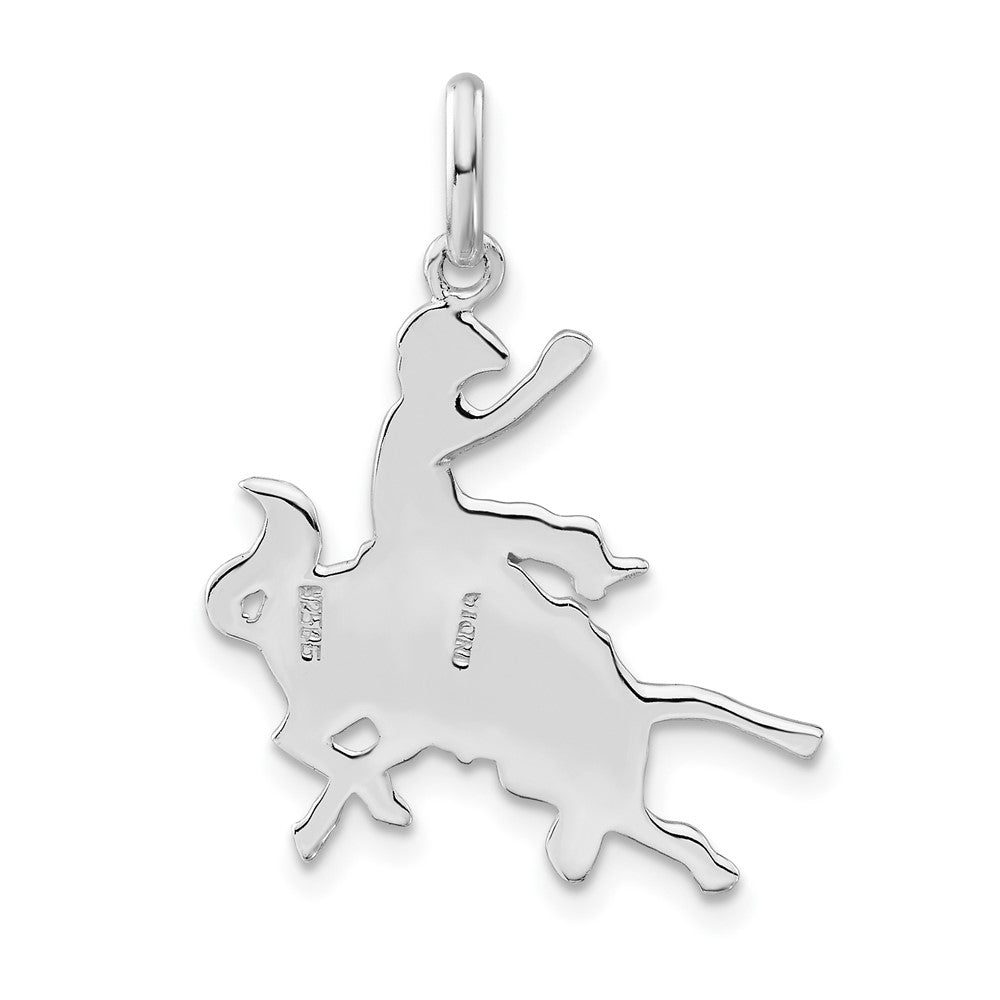 Sterlingsilber Poliert Bronco Rider Charm