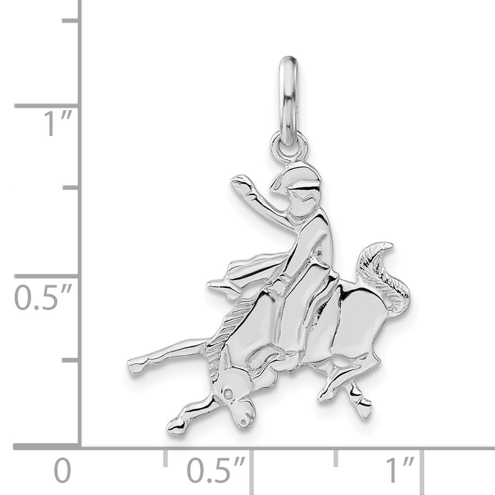 Sterlingsilber Poliert Bronco Rider Charm