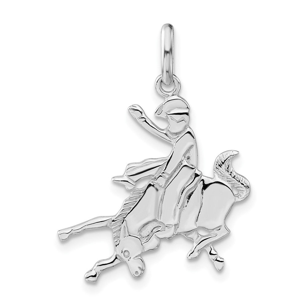 Sterlingsilber Poliert Bronco Rider Charm