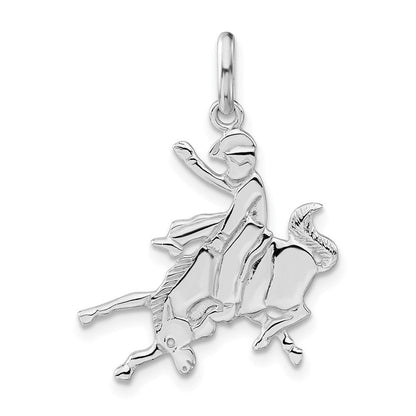 Sterlingsilber Poliert Bronco Rider Charm