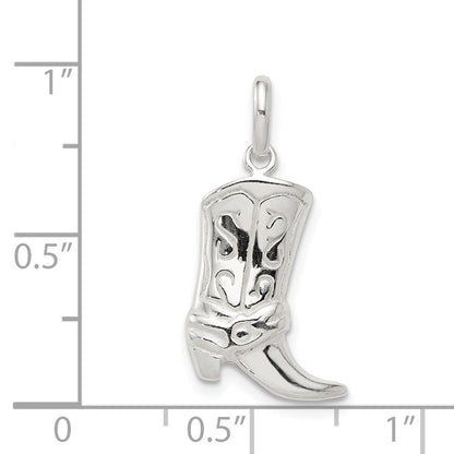 Sterlingsilber Cowboy Boot Charm