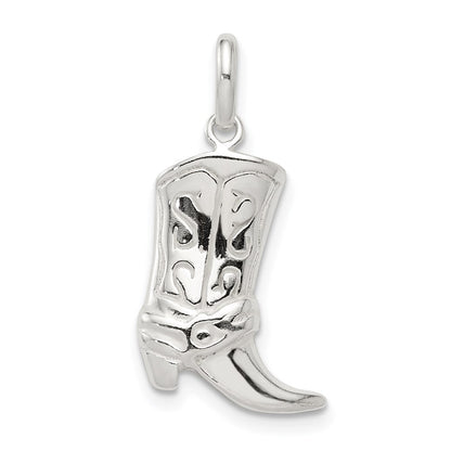 Sterlingsilber Cowboy Boot Charm