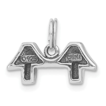 Sterlingsilber Antikisiert Emailliert & Markasit Bridge Charm