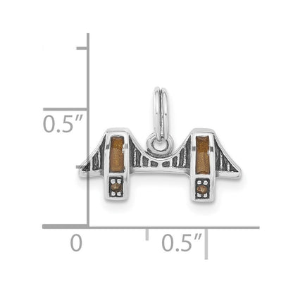 Sterlingsilber Antikisiert Emailliert & Markasit Bridge Charm