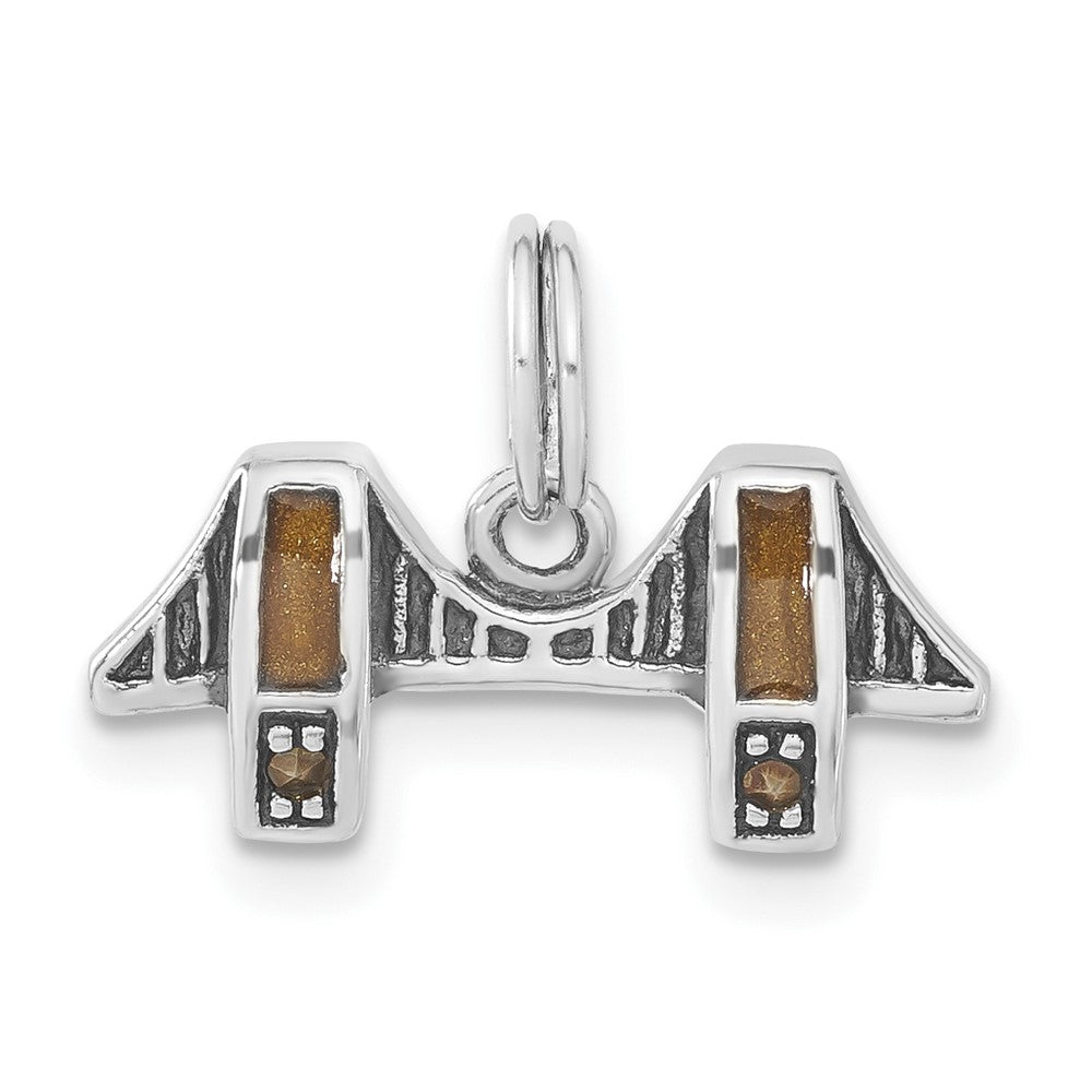 Sterlingsilber Antikisiert Emailliert & Markasit Bridge Charm