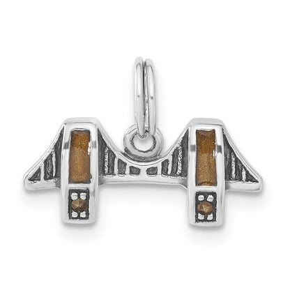Sterlingsilber Antikisiert Emailliert & Markasit Bridge Charm
