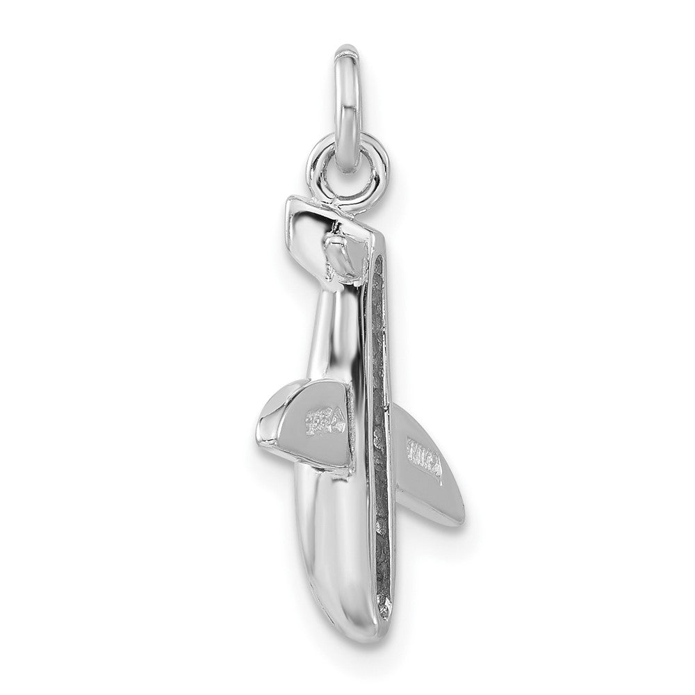 Sterlingsilber Lila Emailliert Flugzeug Charm
