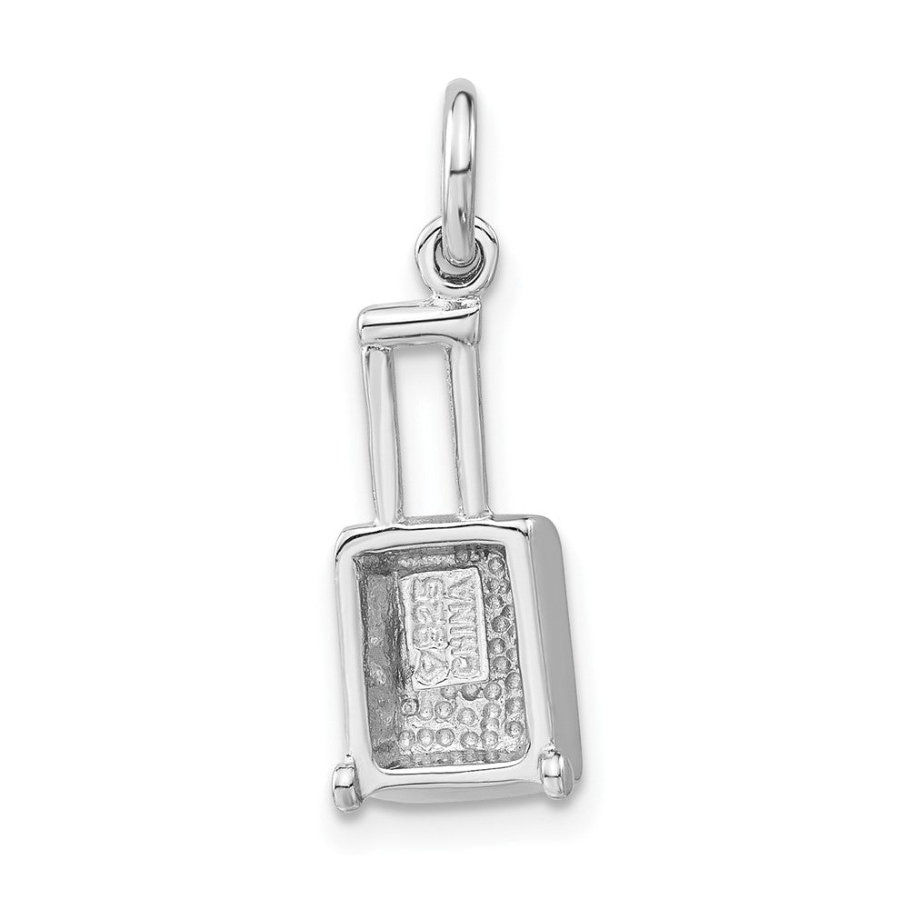 Sterlingsilber Poliert Rot Emailliert Luggage Charm