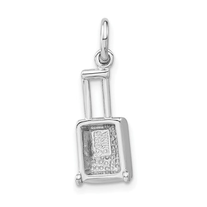 Sterlingsilber Poliert Rot Emailliert Luggage Charm