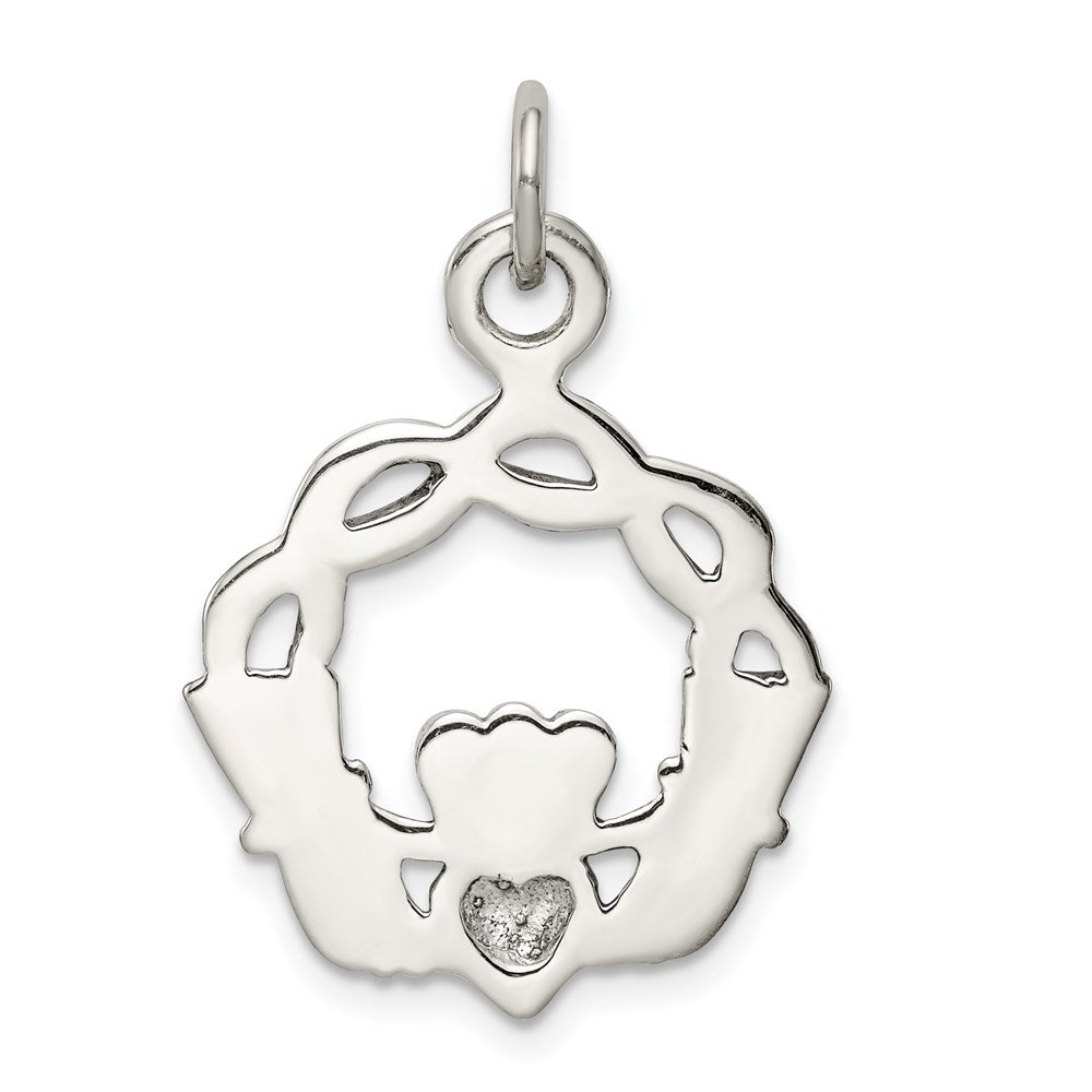Sterlingsilber Antikisiert Claddagh Anhänger