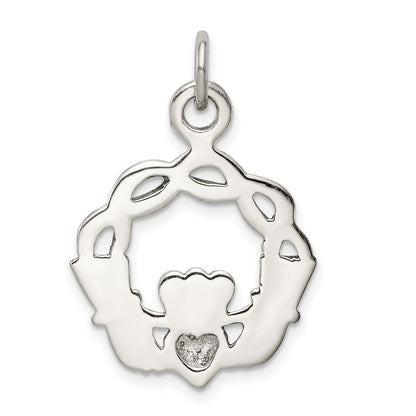 Sterlingsilber Antikisiert Claddagh Anhänger