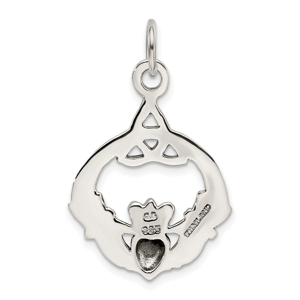 Sterlingsilber Antikisiert Claddagh Anhänger